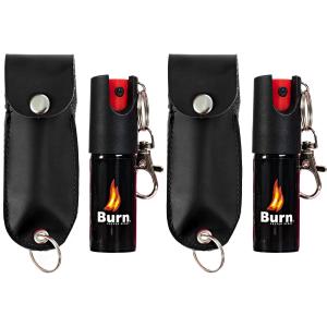 BURN Pepper Spray Keychain - Max Strength 2 Pack