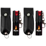 BURN Pepper Spray Keychain - Max Strength 2 Pack
