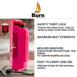 Burn Pepper Spray Keychain - Max Strength Pink