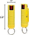 Max Strength Burn Pepper Spray Keychain - Yellow