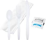 Bulk Heavyweight Plastic Cutlery Set with Napkins