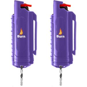 Max Strength Burn Pepper Spray Keychain - 2 Pack