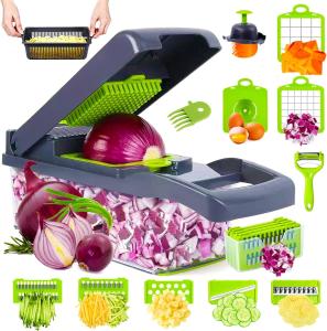 12-in-1 Vegetable Chopper with 8 Blades
