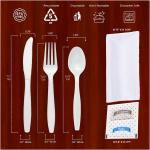 Bulk Heavyweight Plastic Cutlery Set with Napkins