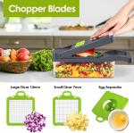12-in-1 Vegetable Chopper with 8 Blades