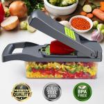 12-in-1 Vegetable Chopper with 8 Blades