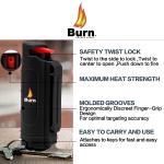 BURN Max Strength Pepper Spray Keychain - 4 Pack