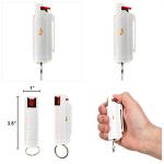 Self-Defense Keychain Pepper Spray 1/2oz White