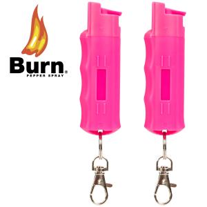 BURN Max Strength Pepper Spray Keychain 2 Pack