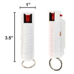 Self-Defense Keychain Pepper Spray 1/2oz White