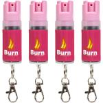 Max Strength Burn Pepper Spray - 4 Pack Key Ring