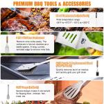 38-Piece Stainless Steel BBQ Grill Tools Set