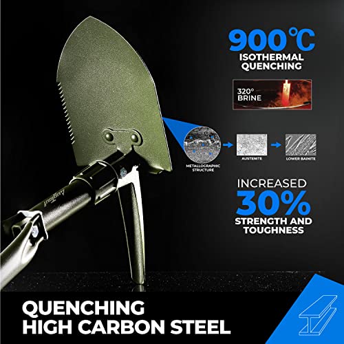 AugTouf 18" Mini Folding Camping Shovel