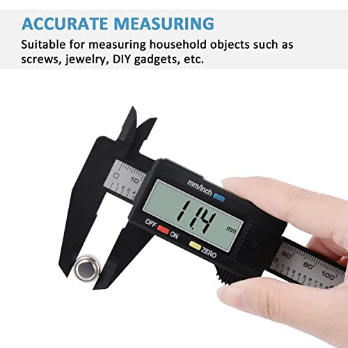 Digital Caliper with Inch/Millimeter Conversion, Black