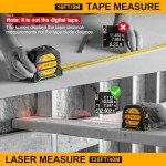 PREXISO 2-in-1 Laser Tape Measure, 135Ft