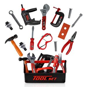 Playkidz 22-Piece Kids Tool Set with Drill