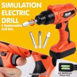 19-Piece Kids Tool Set with Electronic Drill