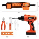 19-Piece Kids Tool Set with Electronic Drill