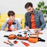 19-Piece Kids Tool Set with Electronic Drill