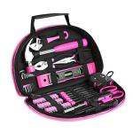 Pink 89-Piece Tool Kit for DIY and Home Use