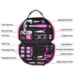 Pink 89-Piece Tool Kit for DIY and Home Use