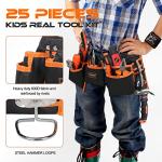 Kids Real Tool Kit with Belt and Bag 25 Pieces