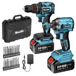 SEESII 21V Cordless Drill and Impact Driver Combo