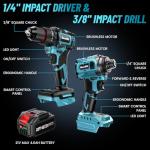 SEESII 21V Cordless Drill and Impact Driver Combo