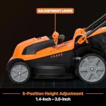 LawnMaster 15-Inch Cordless Electric Lawn Mower