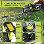 Saker 20V Cordless Hedge Trimmer with Batteries