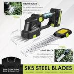 Saker 20V Cordless Hedge Trimmer with Batteries