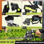 Saker 20V Cordless Hedge Trimmer with Batteries