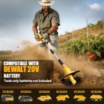 Dewalt 20V Cordless Garden Tiller Cultivator Tool
