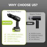 WOKEGI Powerful Cordless Handheld Car Vacuum