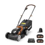 WORX 14" Cordless Electric Lawn Mower with Batteries