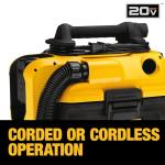 DEWALT 20V MAX Wet/Dry Cordless Shop Vacuum