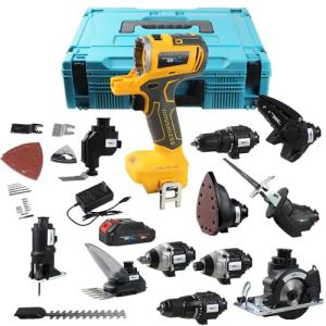 NEWONE 18V MAX Matrix Drill and 12-Tool Combo