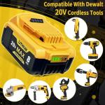Kulatiom 20V 8.0Ah Replacement Battery for Dewalt