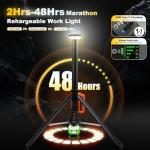 SYLSTAR 360° Rechargeable Work Light with Stand