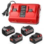 Abeden 4Pack 5.0Ah Replacement Milwaukee M18 Batteries