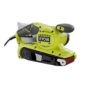 Ryobi BE319 6 Amp Portable 320 Feet / Minute Corded Belt Sander (3” x 18”) w/ Onboard Removable Dust Bag (Medium Grit Sanding Belt Included)