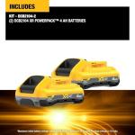 DEWALT 20V MAX Battery XR POWERPACK™ 4Ah Lithium Ion, 50% More Power, Dewalt Battery Compatible with 20V MAX Tools, 2 PK (DCB2104-2)