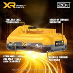 DEWALT 20V MAX Battery XR POWERPACK™ 4Ah Lithium Ion, 50% More Power, Dewalt Battery Compatible with 20V MAX Tools, 2 PK (DCB2104-2)