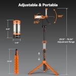 OGERY Rechargeable Cordless Camping Light with Tripod