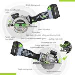 WORKPRO 20V Mini Cordless Circular Saw with Battery