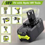 Stairlie 6 Pack 6.0Ah 18V Lithium Batteries for RYOBI
