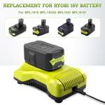 Stairlie 6 Pack 6.0Ah 18V Lithium Batteries for RYOBI