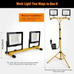 Bright 21,000 Lumen LED Work Light with Stand
