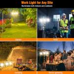 Bright 21,000 Lumen LED Work Light with Stand