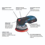 Bosch 18V Brushless 5-Inch Random Orbit Sander Kit